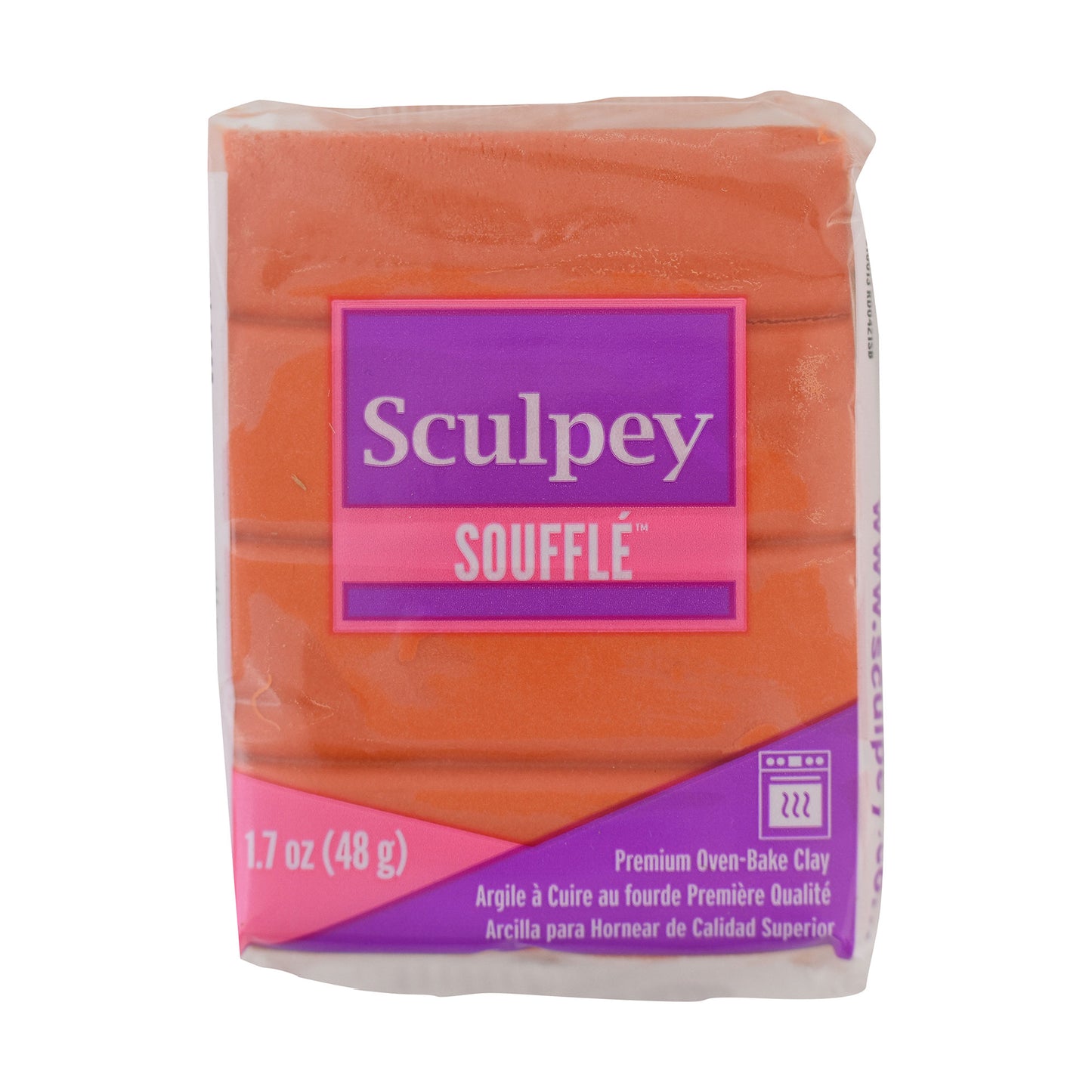 Sculpey Souffle Polymer Clay | 48g - 6033 in colour Pumpkin - real packaging shot