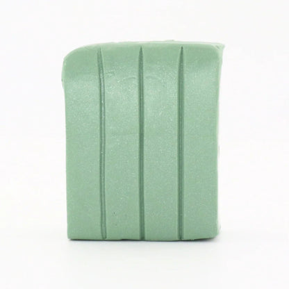 Green textured raw clay on a white background - Sculpey Premo Polymer Clay | Sage Pearl - 57g - 