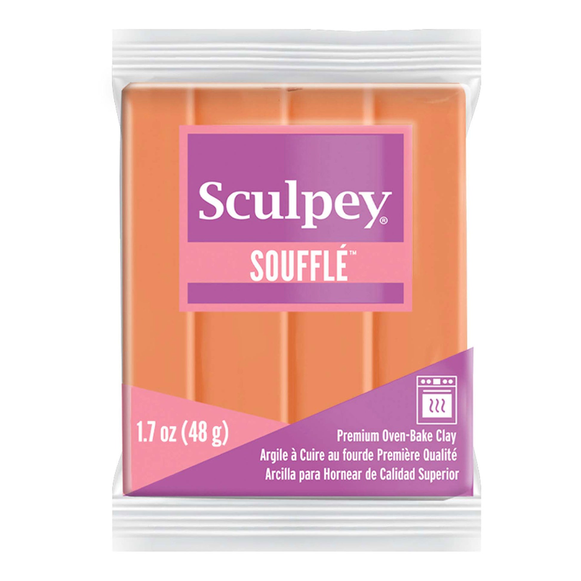Sculpey Souffle Polymer Clay | 48g - 6033 in colour Pumpkin - old packaging