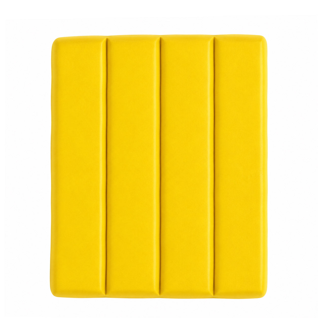 Cadmium yellow raw souffle polymer clay on a white background