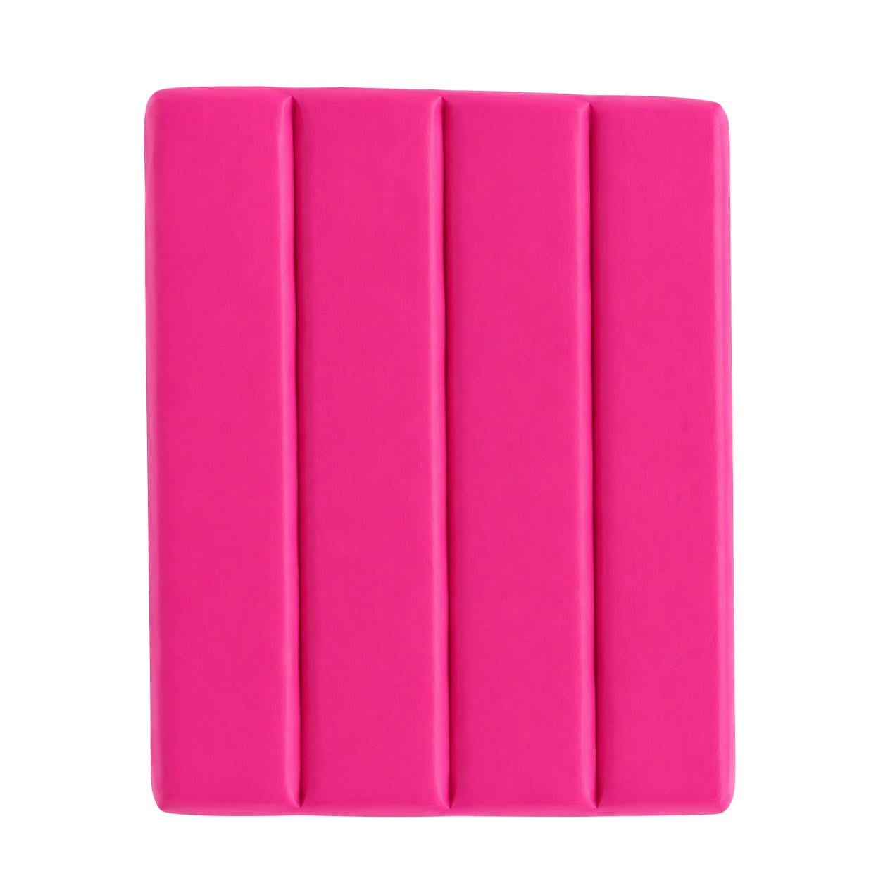Pink magenta raw souffle polymer clay on a white background