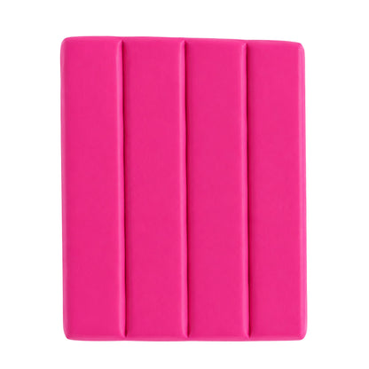 Pink magenta raw souffle polymer clay on a white background