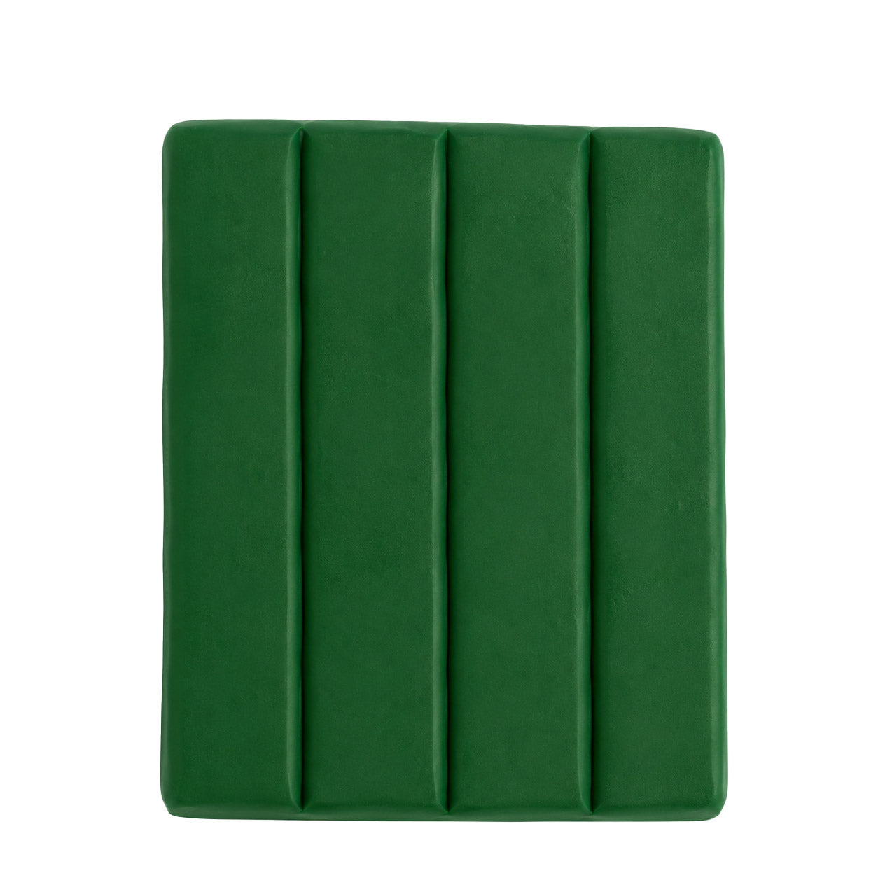 racing green souffle raw polymer clay on a white background