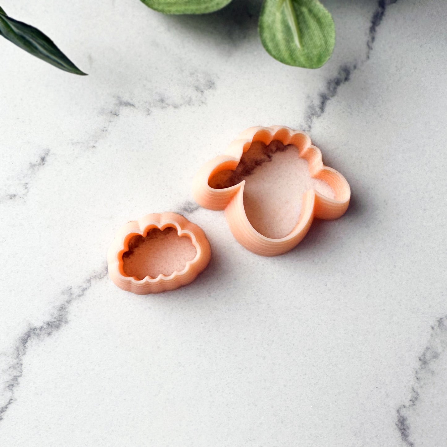 Sheep clay cutter for polymer clay earrings making or cookies - set sheep and wool