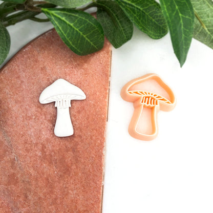 Toadstool Clay Cutter | Embossed Mushroom