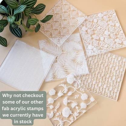 Seahorse Reef Texture Stamp | Clear Acrylic Embossing Plate