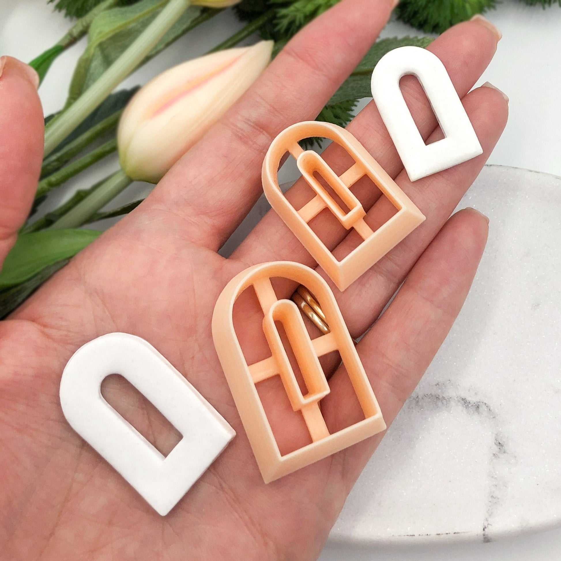 Arch donut clay cutter for polymer clay jewellery makers