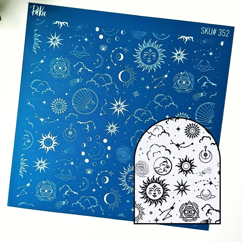 Boho Sun & Moon Silkscreen Stencil - 