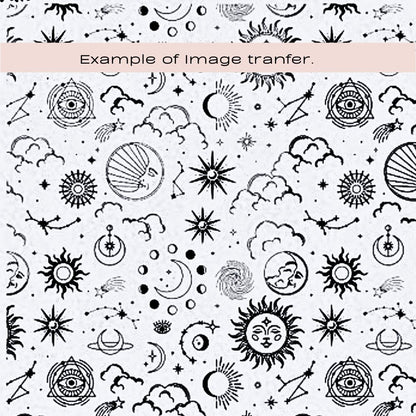 Boho Sun & Moon Silkscreen Stencil - 