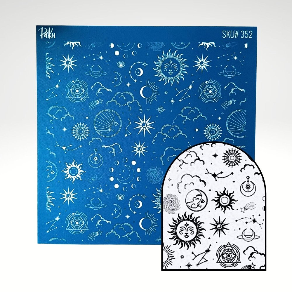 Boho Sun & Moon Silkscreen Stencil - 