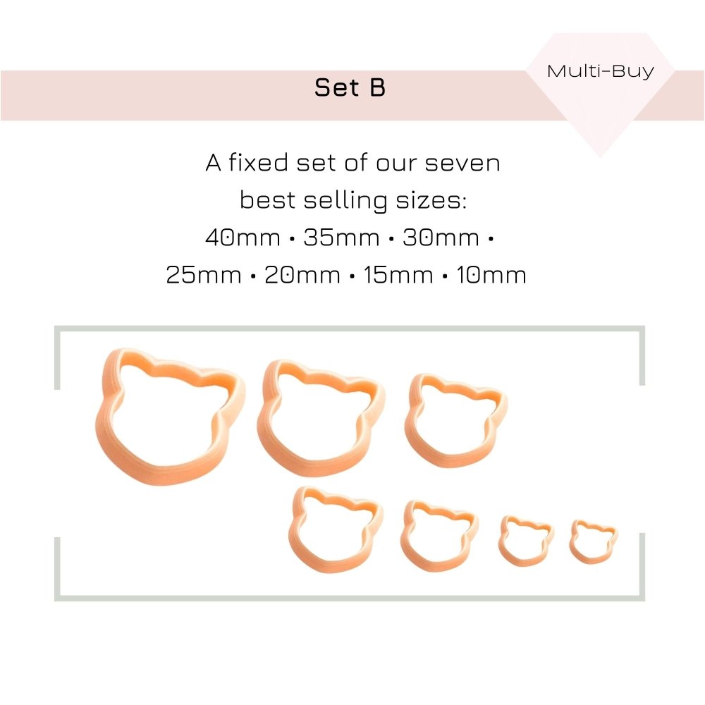 Cat Head Polymer Clay Cutter - 