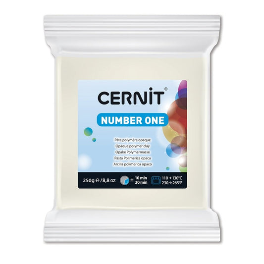 Cernit Polymer Clay 250g | Number One - 027 White Opaque -