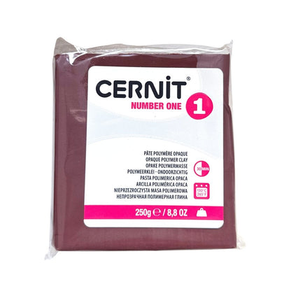 Cernit Polymer Clay 250g | Number One - Brown - 