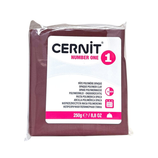 Cernit Polymer Clay 250g | Number One - Brown - 