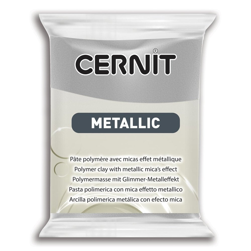 Cernit Polymer Clay 56g | Metallic - 080 Silver -