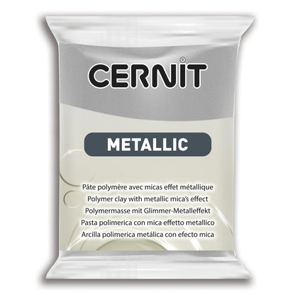 Cernit Polymer Clay 56g | Metallic - 080 Silver -