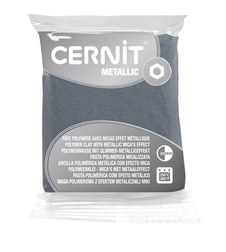 Cernit Polymer Clay 56g | Metallic - 080 Silver -