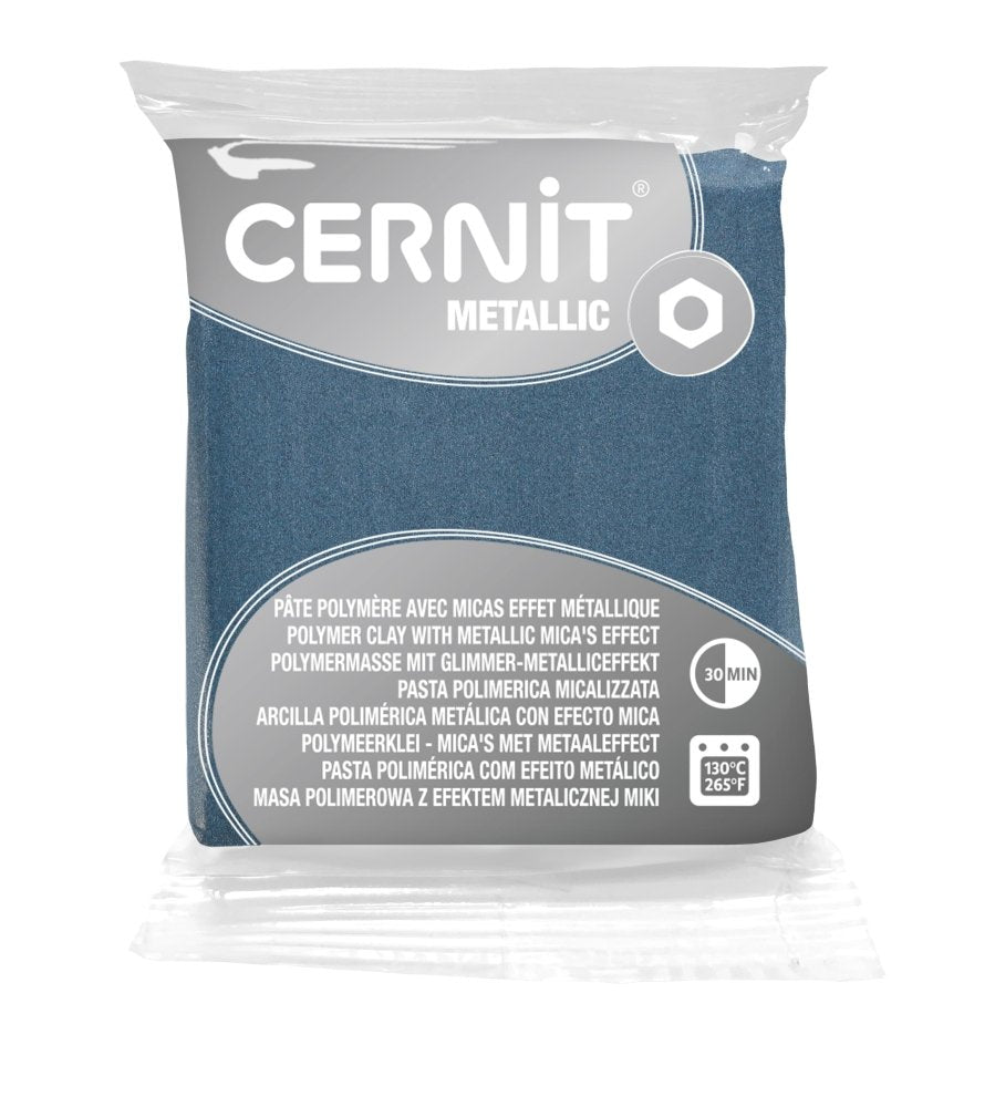 Cernit Polymer Clay 56g | Metallic - 167 Steel -