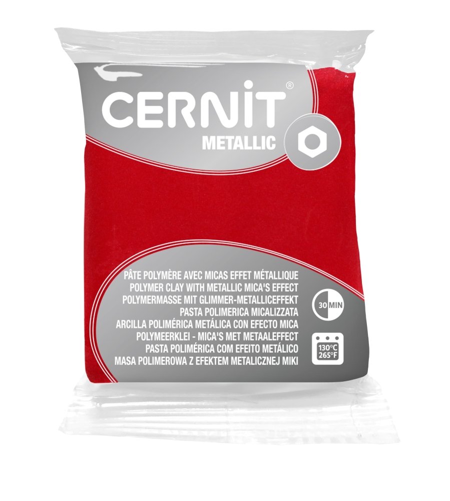 Cernit Polymer Clay 56g | Metallic - 400 Red -