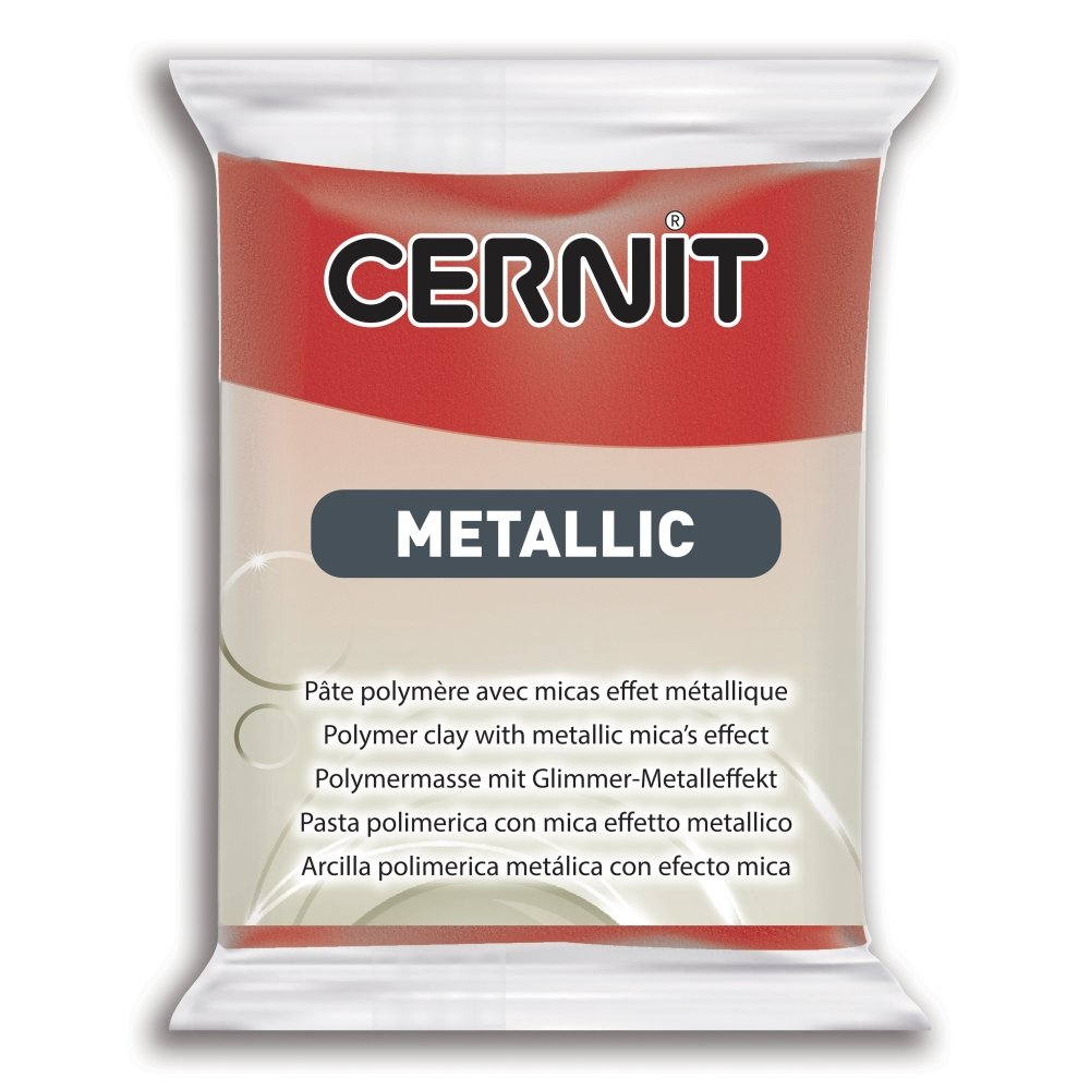 Cernit Polymer Clay 56g | Metallic - 400 Red -