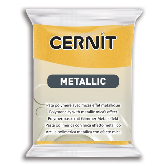 Cernit Polymer Clay 56g | Metallic - 700 Yellow - 