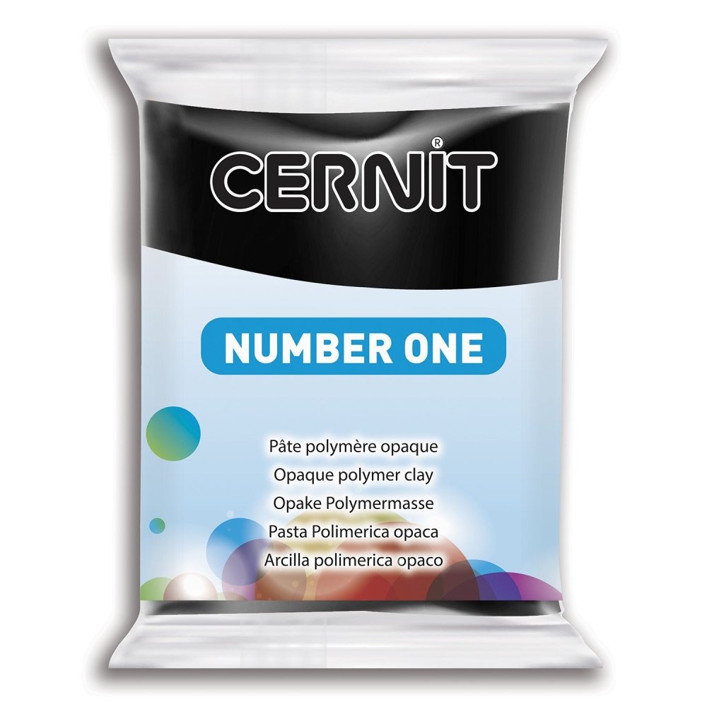Cernit Polymer Clay 56g | Number One - 100 Black -
