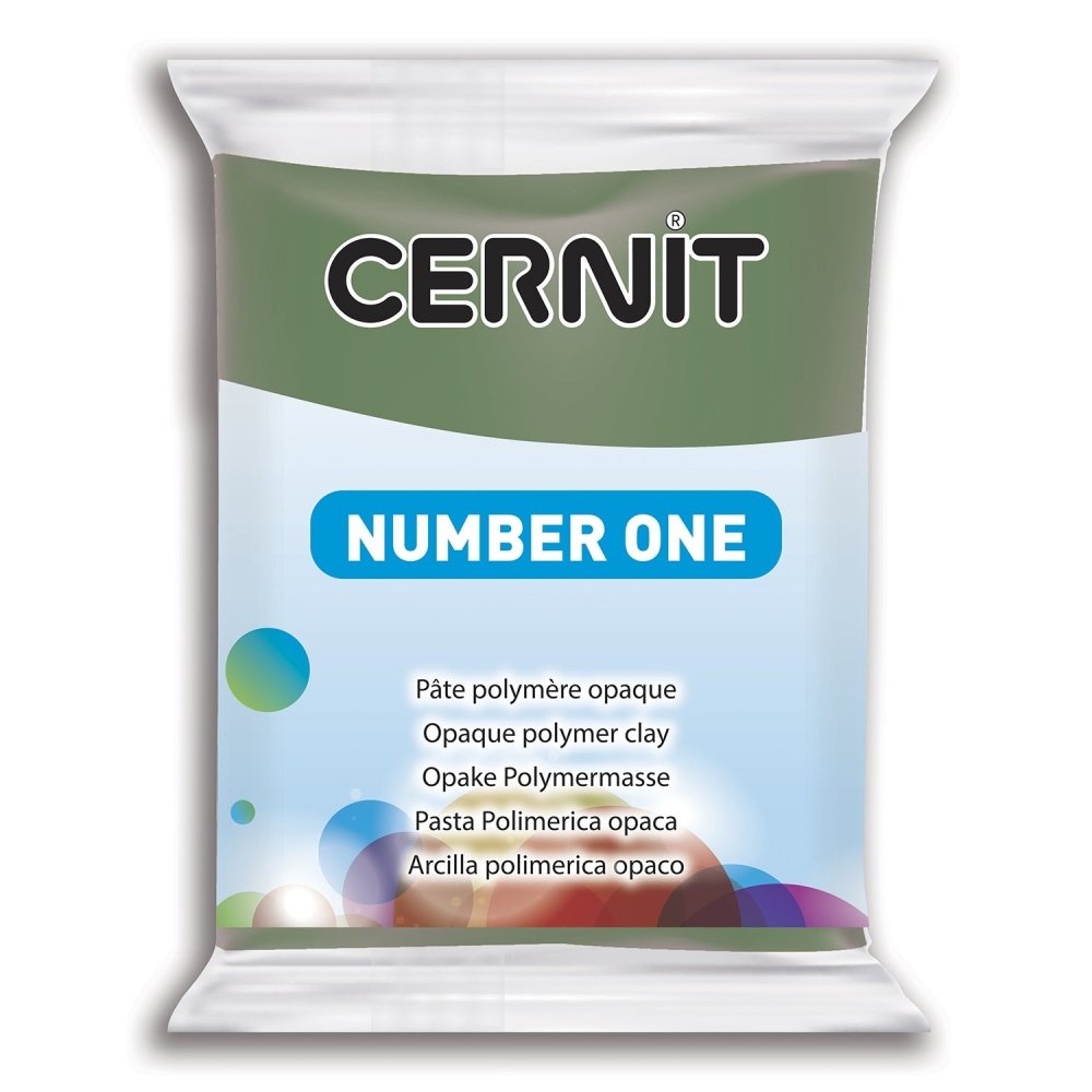 Cernit Polymer Clay 56g | Number One - 645 Olive Green -