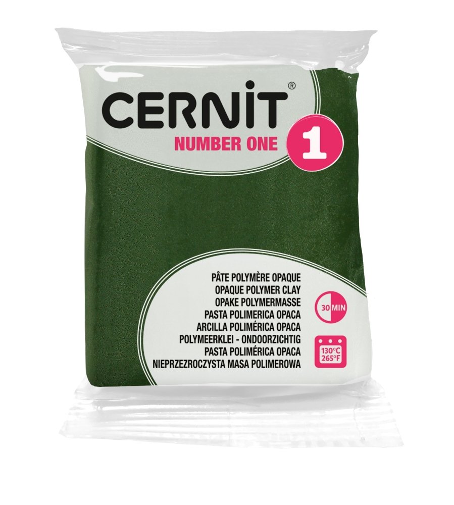 Cernit Polymer Clay 56g | Number One - 645 Olive Green -