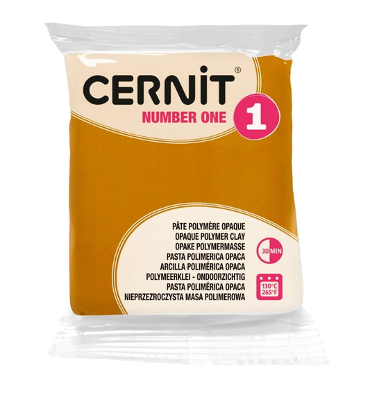 Cernit Polymer Clay 56g | Number One - 746 Yellow Ochre -