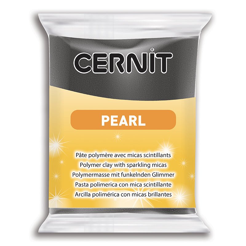Cernit Polymer Clay 56g | Pearl - 100 Black. -