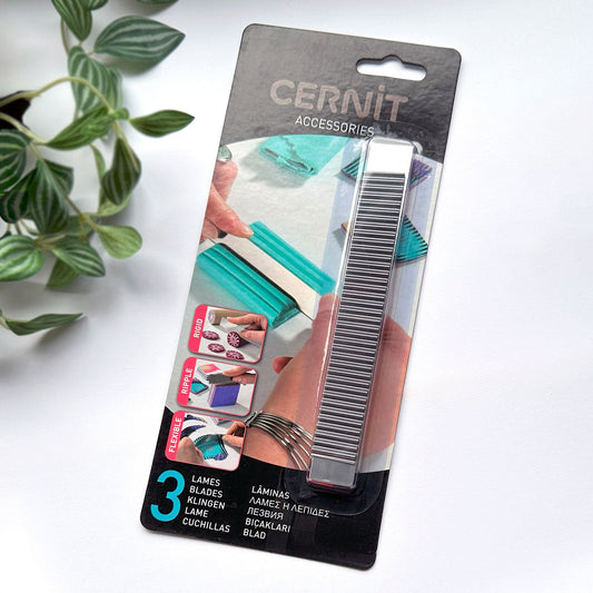 Cernit Slicer Blades | Flexible, Rigid & Ripple | Set of Three - for polymer clay
