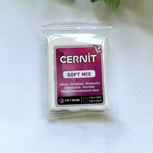 Cernit Soft Mix for Polymer Clay 56g Bar | White - 