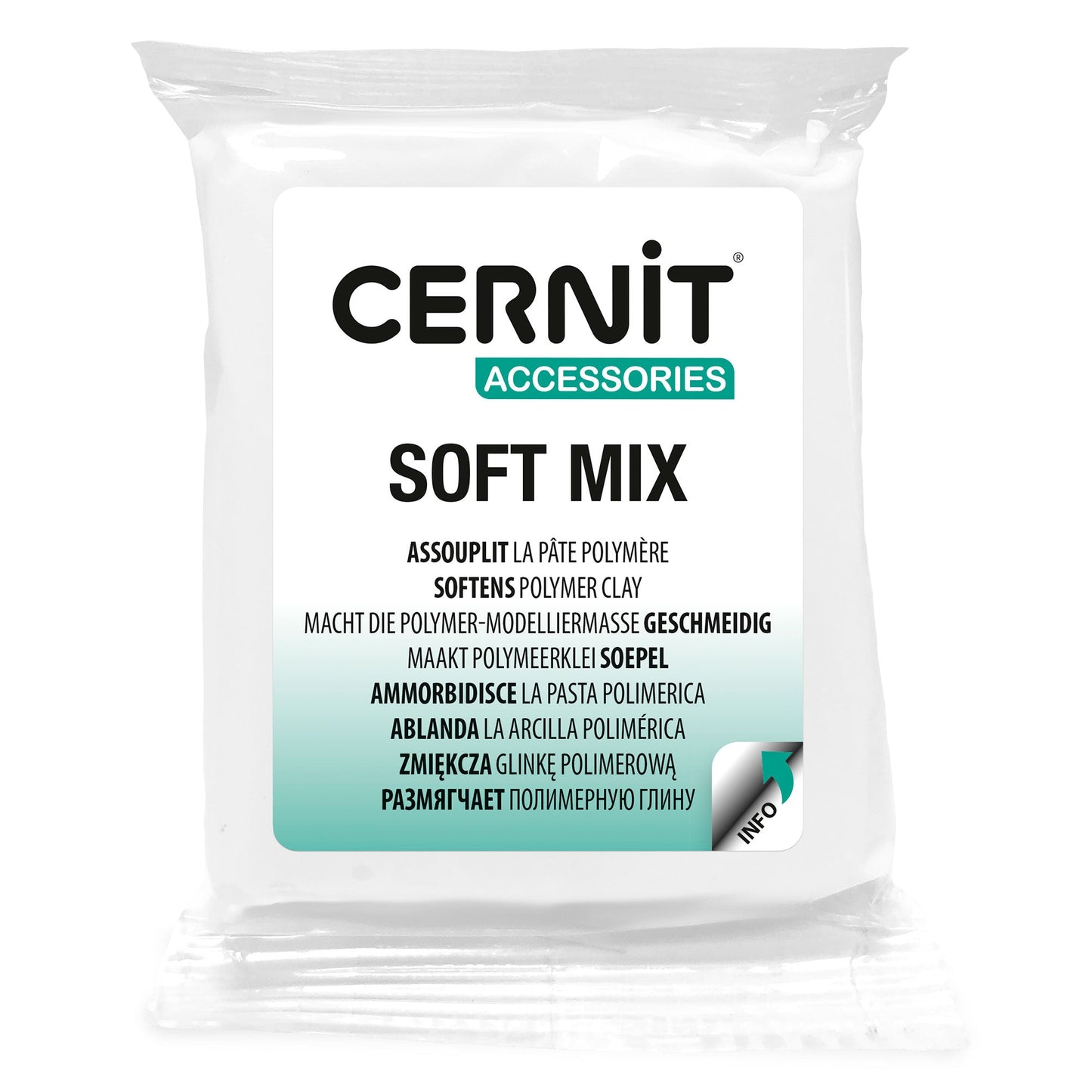 Cernit Soft Mix polymer clay in packaging on a white background