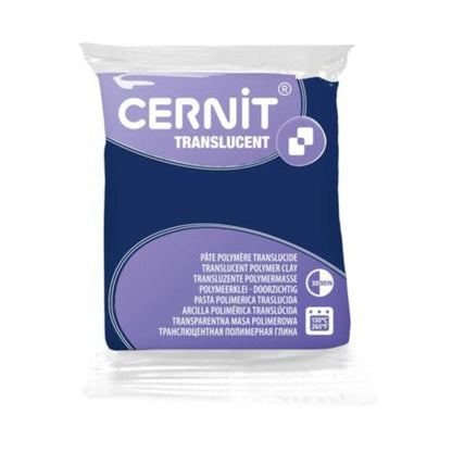 Cernit Translucent polymer clay in colour blueberry.
A deep, cool-toned blue with rich berry undertones. When cured, it develops a clarity finish that’s perfect for faux glass, resin effects, and realistic gemstone-style designs.