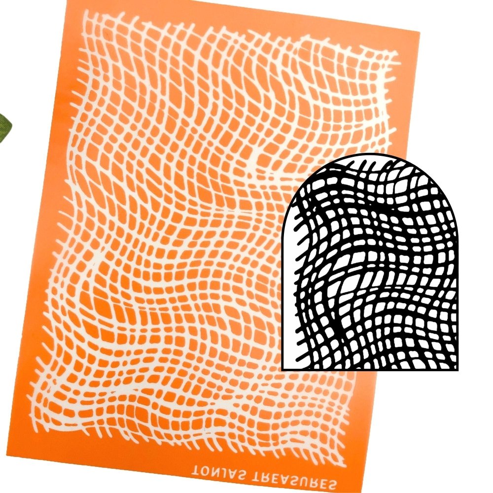 Cheesecloth Silkscreen Stencil for Polymer Clay - 
