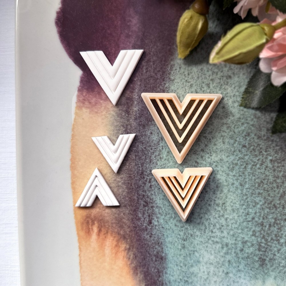 Chevron Dart Clay Cutter | Art Deco - 