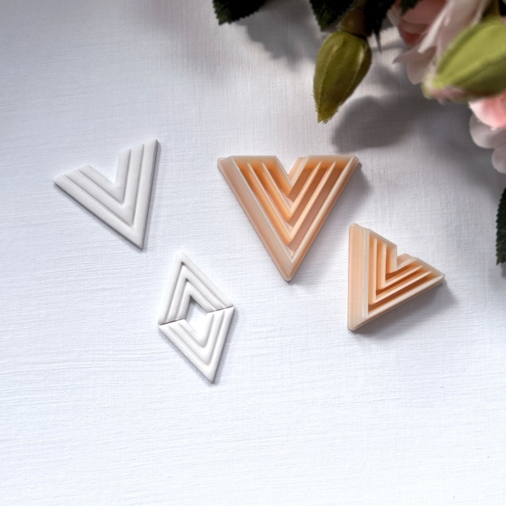 Chevron Dart Clay Cutter | Art Deco - 