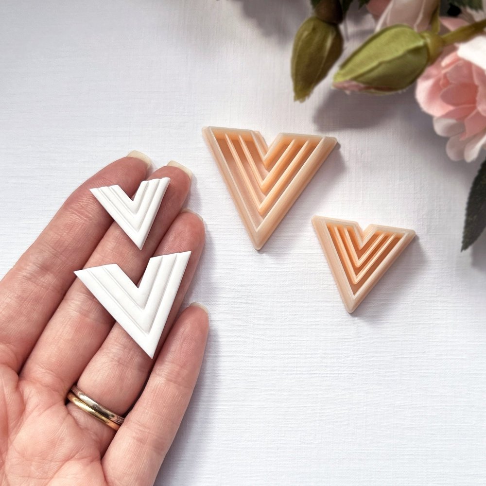 Chevron Dart Clay Cutter | Art Deco - 