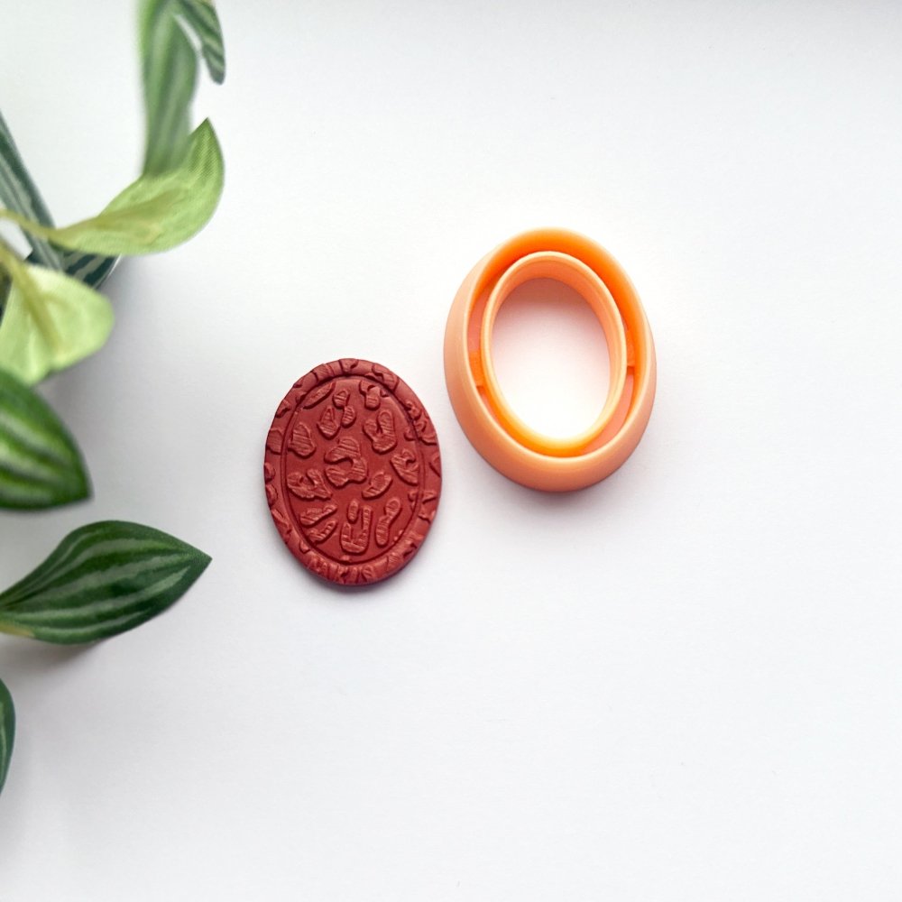 Chunky Oval Frame | Border Polymer Clay Cutter - 