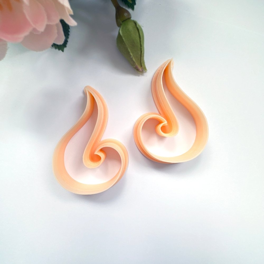 ClayBoutique Clay Cutter (38) | Curved Flame - 