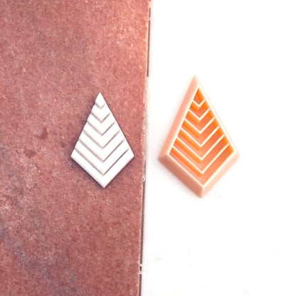 Diamond Kite Clay Cutter | Art Deco Chevron Design - 