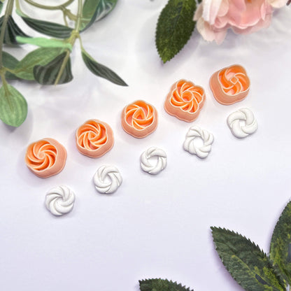 Knot clay cut outs set of 5 with the clay cutters