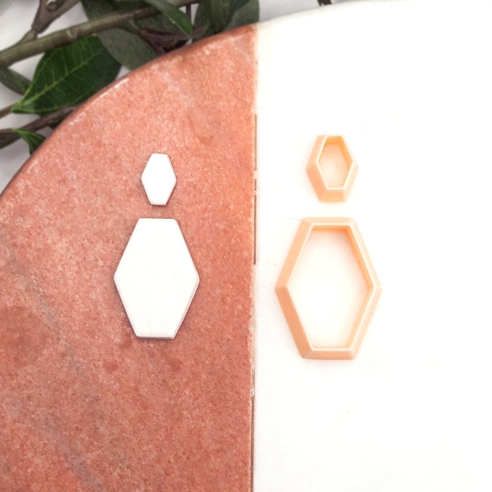 Faceted Gem Clay Cutter | 6 aFces / Sides Geometric Shape. - 