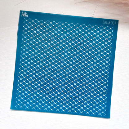 fishnet net silkscreen stencil for polymer clay
