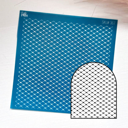 fishnet net silkscreen stencil for polymer clay