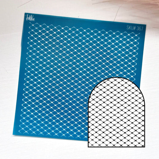 fishnet net silkscreen stencil for polymer clay