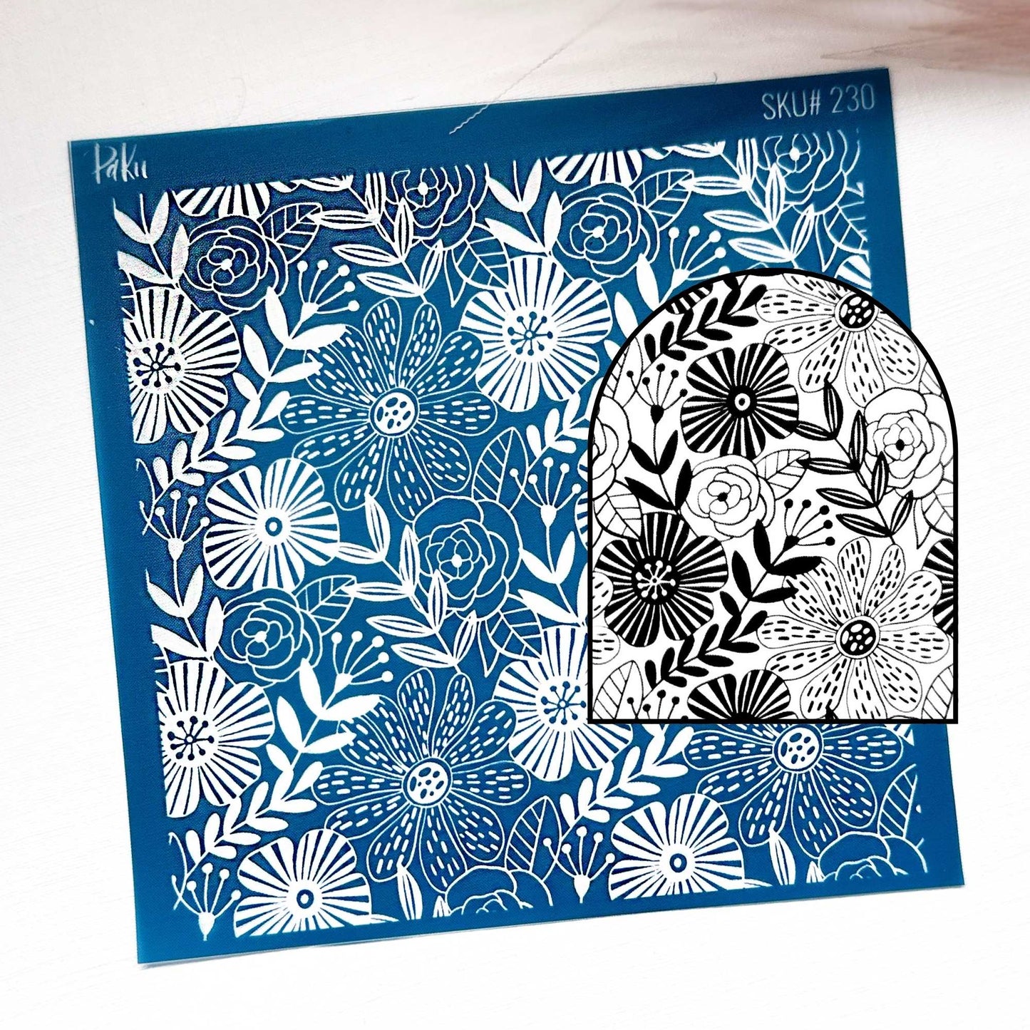 Funky Flowers Silkscreen Stencil - 