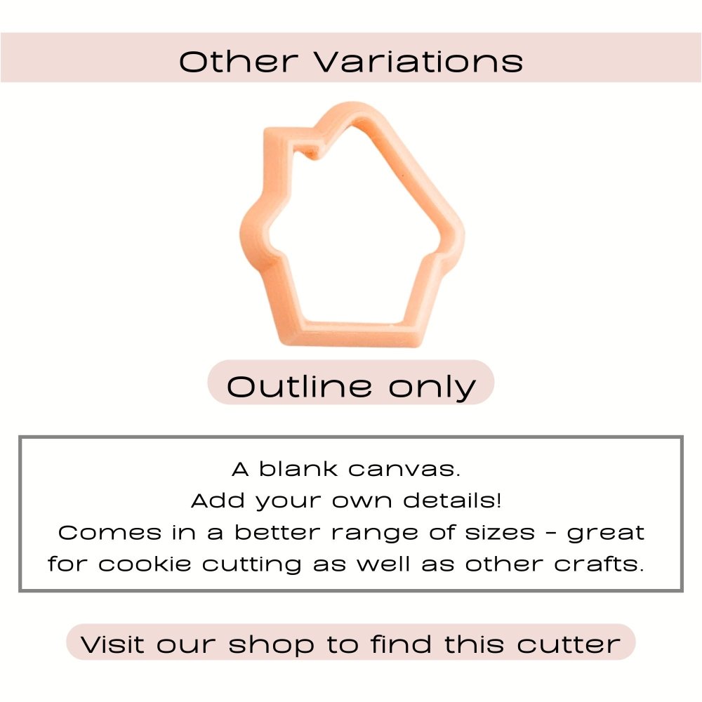 Gingerbread House Clay Cutter | Christmas Embossed Cutting Tool. - 