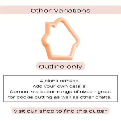 Gingerbread House Clay Cutter | Christmas Embossed Cutting Tool. - 