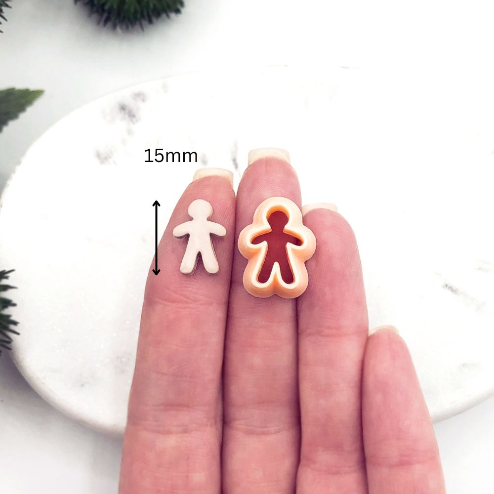Gingerbread Man Polymer  Clay Cutter |  Novelty | Christmas | Kaly and Klay